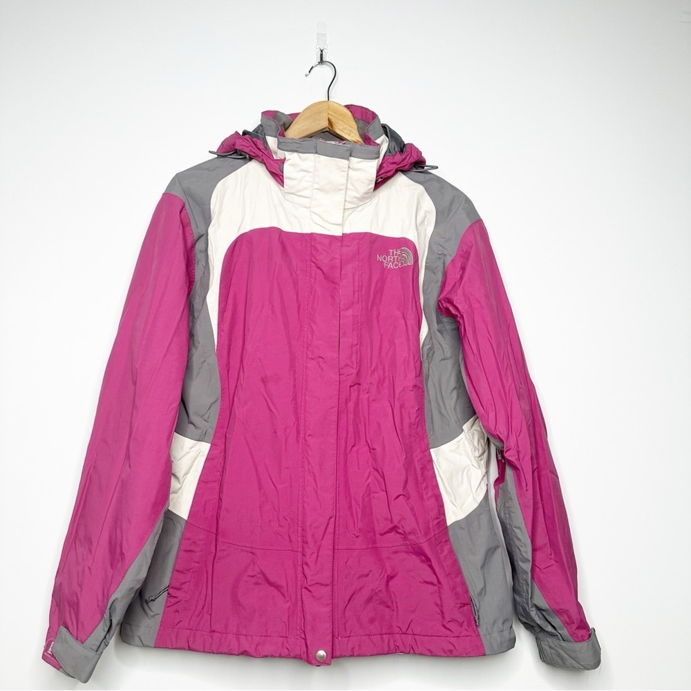 The North Face Hyvent Pink and Gray Ski Jacket Size Large
